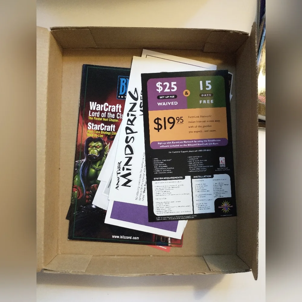 StarCraft Big Box PC Game, CIB Plus Strategy Guide